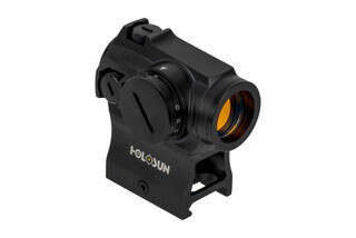 The Holosun HE503R-GD micro dot sight features the multiple reticle system in the gold color